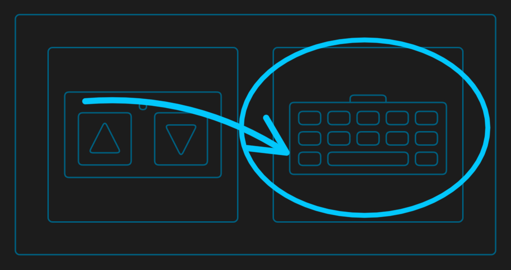 Remote input selection towards the bottom of Muser Evolve's interface