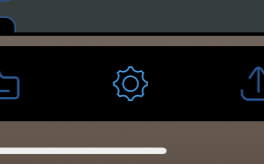 Settings panel gear icon