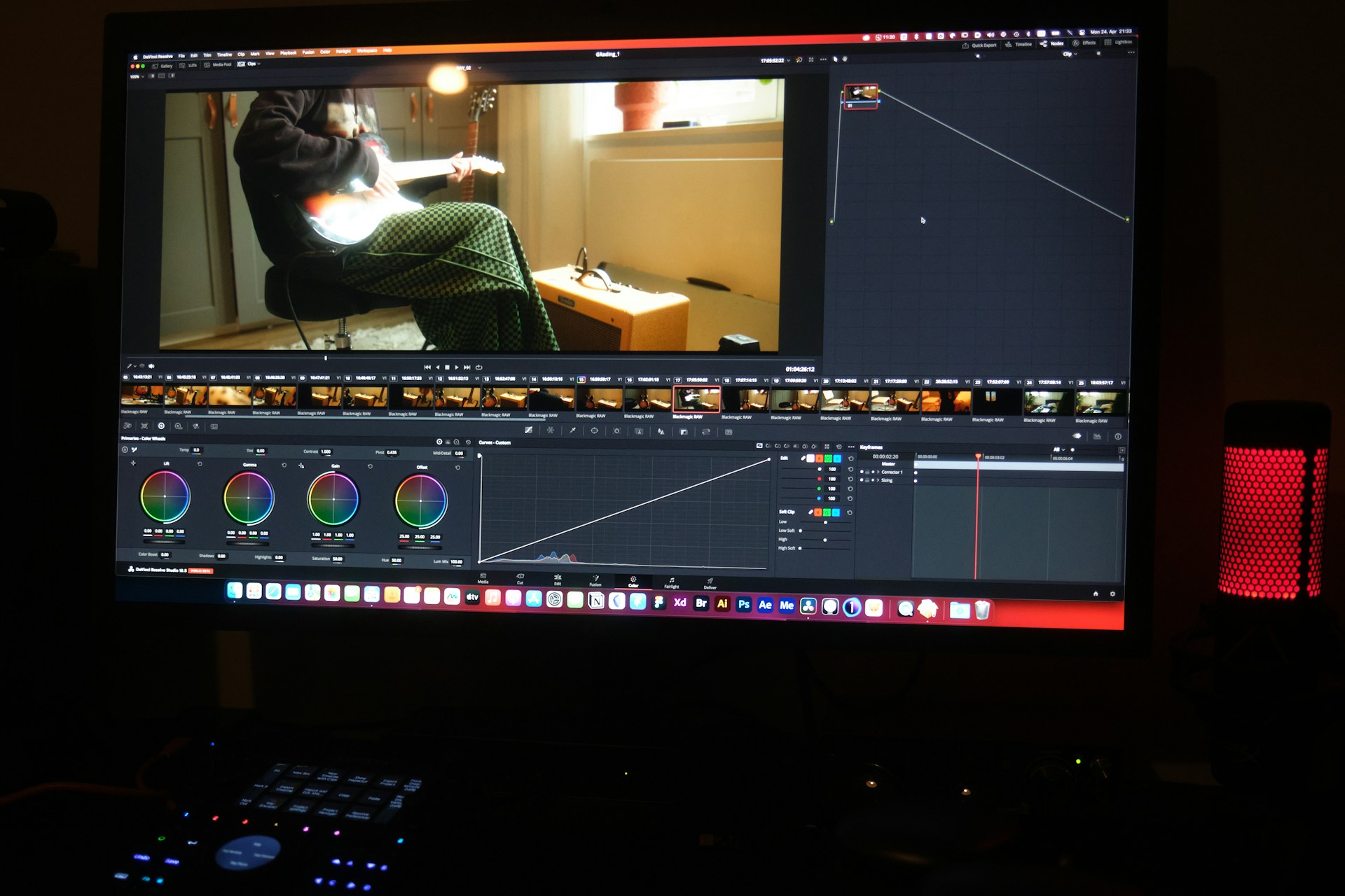 Music video in the colour suite