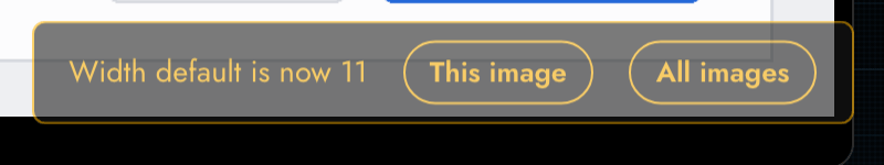 The offer to apply a style change to this image or all images