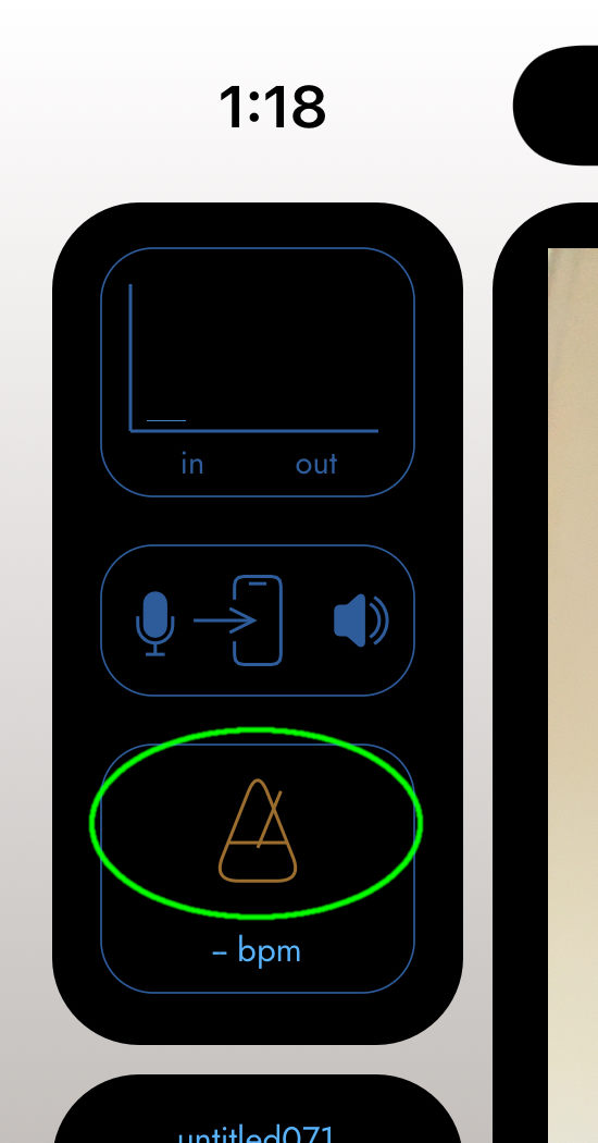 Click the metronome to arm it
