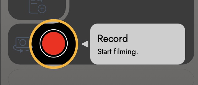 Prompt to press and start the Recording.